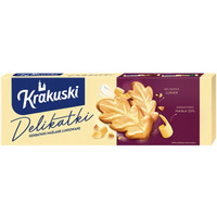 Krakuski Delikatki Herbatniki ma�lane lukrowane 125 g