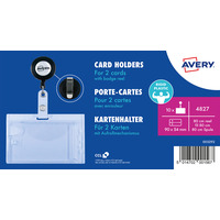 Holdery na karty z mechanizmem �ci�gaj�cym 80 cm, 54 90 mm, 10 szt., przezroczyste, 4827