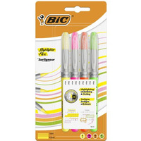 Zakrelacze BIC Highlighter Flex mix AST Etui 4szt, 950470