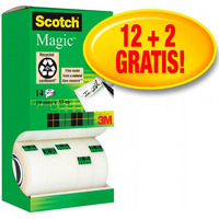 Tama biurowa SCOTCH Magic (8-1933R14 TPR), matowa, 19mm, 33m, 12szt., 2 rolki GRATIS