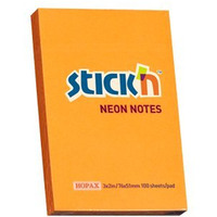 Bloczek STICKN 76x51mm pomaraczowy neon 100k 21160 STICKN