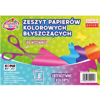 Zeszyt b�yszcz�cych papier�w kolorowych A5 8 kartek Sweet Colours 09453 KOMA-PLAST