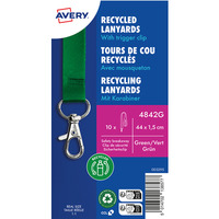Smycze z recyklingowanego PET, 10 szt., 15 440 mm, zielone, 4842G