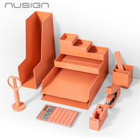 Zestaw na biurko Deli ENS003, 13 element�w, r�owy, ENS003-PK
