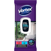Chusteczki nawil�ane VORTEX, do szyb i luster, z klapk�, 48 szt