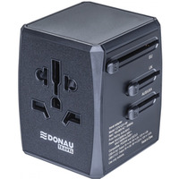 Adapter podr�ny DONAU TRAVEL 904, szybkie �adowanie, czarny
