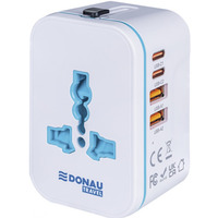 Adapter podr�ny DONAU TRAVEL 205, szybkie �adowanie, bia�y