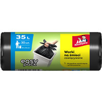 Worki na �mieci JAN NIEZB�DNY HD Easy-Pack, 35l, 30szt., czarne