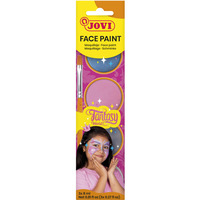Farby do malowania twarzy JOVI Fantasy, 3x8ml, z p�dzelkiem i g�bk�, mix kolor�w