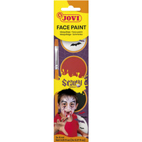 Farby do malowania twarzy JOVI Scary, 3x8ml, z p�dzelkiem i g�bk�, mix kolor�w