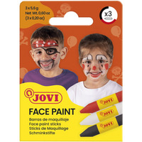 Kredki do malowania twarzy JOVI Scary, 3x5, 6g, 3 szt., mix kolor�w