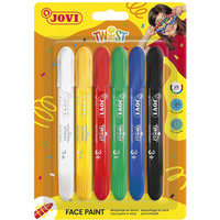 Farby do malowania twarzy JOVI, w sztyfcie, ze skuwk�, 6 szt., mix kolor�w
