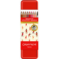 Kredki CARAN D'ACHE Supracolor Nina Cosford, 12 szt., w pude�ku, mix kolor�w