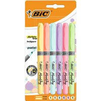 Zakrelacze BIC Highlighter Grip Pastel mix Blister 6szt, 992561