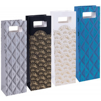 Torebka na alkohol DONAU HOME, laminowana, 12x41, 5x8cm, ca�oroczna, z r�czk�, mix wzor�w