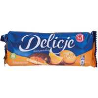 Ciastka DELICJE SZAMPA�SKIE, 147 g, pomara�czowe, kr�tki termin