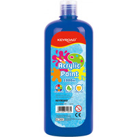 Farba akrylowa KEYROAD, 1000ml, butelka, niebieska