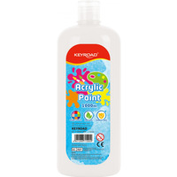 Farba akrylowa KEYROAD, 1000ml, butelka, bia�a