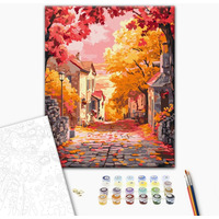 Malowanie po numerach BRUSHME, 40x50 cm, jesienny zach�d s�o�ca, 1 szt., w pude�ku