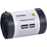 Worki na �mieci DONAU HOME, mocne (LDPE), 35l, 50 szt., czarne