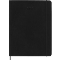 Kalendarz tygodniowy MOLESKINE 2026, 12M, XL, mi�kka oprawa, 19x25cm, czarny