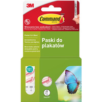 Paski do plakat�w COMMAND? (17024), ma�e, 12 szt., bia�e