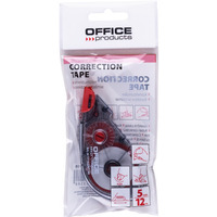 Korektor w ta�mie OFFICE PRODUCTS, myszka, z mech. zabezpieczaj�cym ta�m�, 5mm x 12m, zawieszka