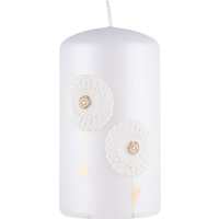 �wieca s�upek DONAU HOME Dmuchawce, 70x130mm, bia�y