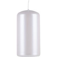 �wieca s�upek DONAU HOME Standard Lakier, 50x100mm, 4 szt., bia�y per�a