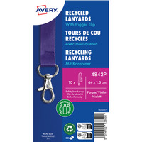 Smycze z recyklingowanego PET, 10 szt., 15 440 mm, fioletowe, 4842P