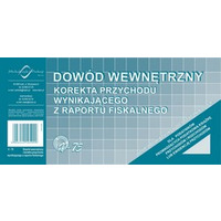 V-75 Dow�d wewn�trzny - korekta przychodu wynikaj�cego z raportu fiskalnego 50k 1/3 A4 offset MICHALCZYK I PROKOP