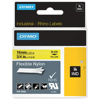 Ta�ma nylonowa RHINO elastyczna - ��ta 19 mm (do opisu kabli i przewod�w) 18491 DYMO