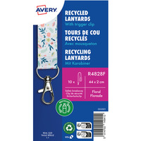 Smycze z recyklingowanego PET, 10 szt., 20 440 mm, wz�r kwiatowy, R4828F