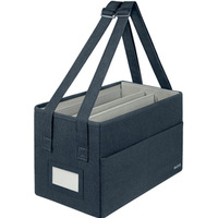 Torba Leitz Fabric na akcesoria, do pracy przy gor�cych biurkach, rozmiar M, ciemno szara