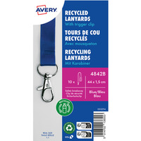 Smycze z recyklingowanego PET, 10 szt., 15 440 mm, niebieskie, 4842B