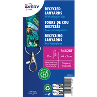 Smycze z recyklingowanego PET, 10 szt., 20 440 mm, wz�r tropikalny, R4828T