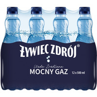 Woda �YWIEC ZDR�J 0.5l mocno gazowana zgrzewka 12 szt. KAUCJA