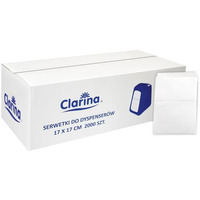 SERWETKI DO DYSPENSER�W Clarina 17x17 cm Bia�e 2000 szt. 18169
