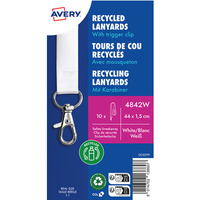 Smycze z recyklingowanego PET, 10 szt., 15 440 mm, bia�e, 4842W
