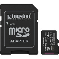 Karta pami�ci Canvas Plus Gen3 MicroSD + adapter 64GB Kingston