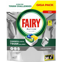 FAIRY Kapsu�ki do zmywarki PLATINUM ALL IN ONE 81 sztuk LEMON 36935