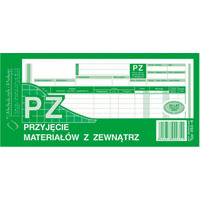 352-8 PZ przyj�cie materia��w z zewn�trz, 1/3 A4 80 kartek, MICHALCZYK&PROKOP