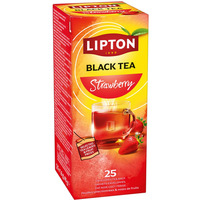 Herbata LIPTON REFRESH Strawberry czarna (25 kopert fol.)