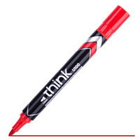 Marker permanentny okr�g�y 1, 5 mm, czerwony, EU10040, Deli