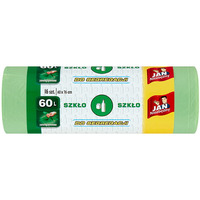 JAN NIEZB�DNY Worki LD Ekologiczne zielone zawi�zywane 60l 16 szt. 40777