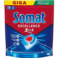 Kapsu�ki do zmywarki SOMAT Excellence 3w1, 70 szt., lemon