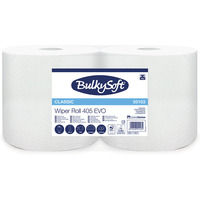 Czy�ciwo papierowe BULKYSOFT Classic, 2 warstwy, kolor bia�y, celuloza, d�ugo�� 405m (2 szt.) 55103