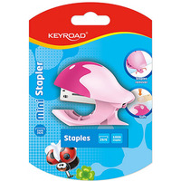 Zszywacz KEYROAD Mini + 1000 zszywek, blister, mix kolor�w