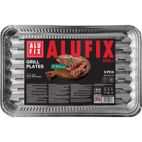 Tacki grillowe ALUFIX Fix-Grill, aluminiowe, prostok�tne, 5 szt