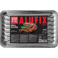 Tacki grillowe ALUFIX Fix-Grill, aluminiowe, prostok�tne, 3 szt